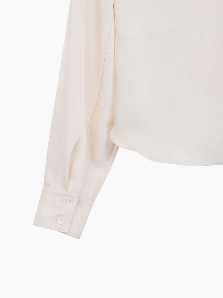 Camicia crema in satin - sisley k camicie - Bianco Panna | Sisley K image number 5